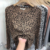 Leopard Print Long Sleeve Top in Khaki - Stylish and Versatile Women's Fashion Piece