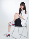Color-Contrast Suede Skateboard Shoes in Blue and Reddish-Yellow for Men & Women