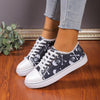Stylish Student Canvas Shoes with Lace-Up Design - Versatile and Comfortable Women's Footwear