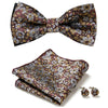 Elegant 3-Pc Floral Bow Tie Set for Men's Formal Wear