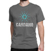 Vintage Men's Cardano Cryptocurrency Logo Cotton T-Shirt in Black - Comfort Fit Tee Statement Logo - Casual Wear.