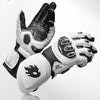 Premium Long Carbon Fiber Motorcycle Gloves in Warrior Black - Full-length design, genuine sheepskin, all-weather protection - Sizes: S, M, L, XL, 2XL