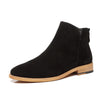 Suede Leather High-Top Men's Boots in Black, Beige, or Camel - Cow suede leather, fabric upper, rubber sole - Men's Fashion Boots