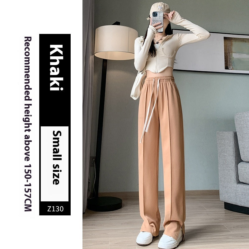 Sports Straight Loose Casual Slit Wide Leg Pants