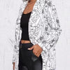 Stylish Printed Slim-fit Women's Jacket in Various Colors - Premium Polyester Outerwear