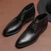 Men's Leather Martin Boots for Fall & Winter, Stylish & Durable. Black & Brown Options. Business to Casual Style.